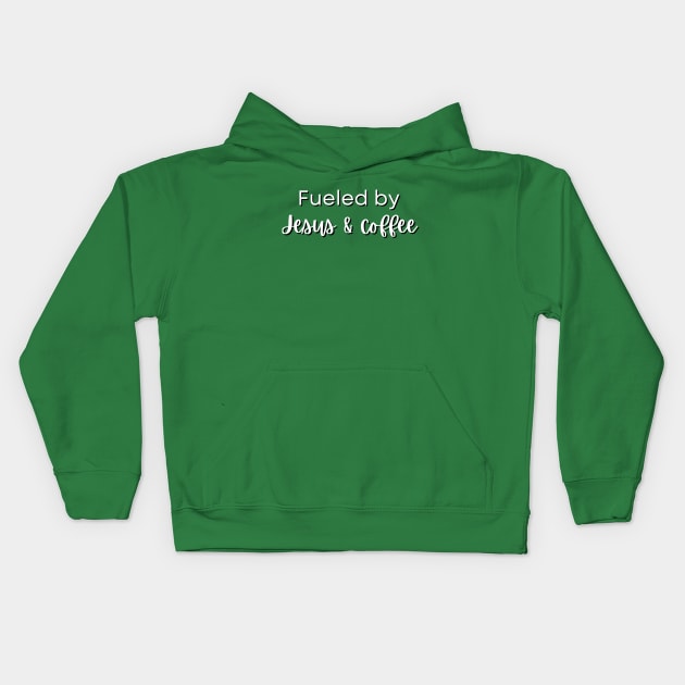 Fueled By Jesus and Coffee Kids Hoodie by TheChristianStore